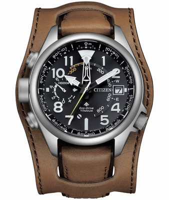 Citizen Promaster Eco-Drive Super Titanium Leather Strap Men's Watch BN4061-08E