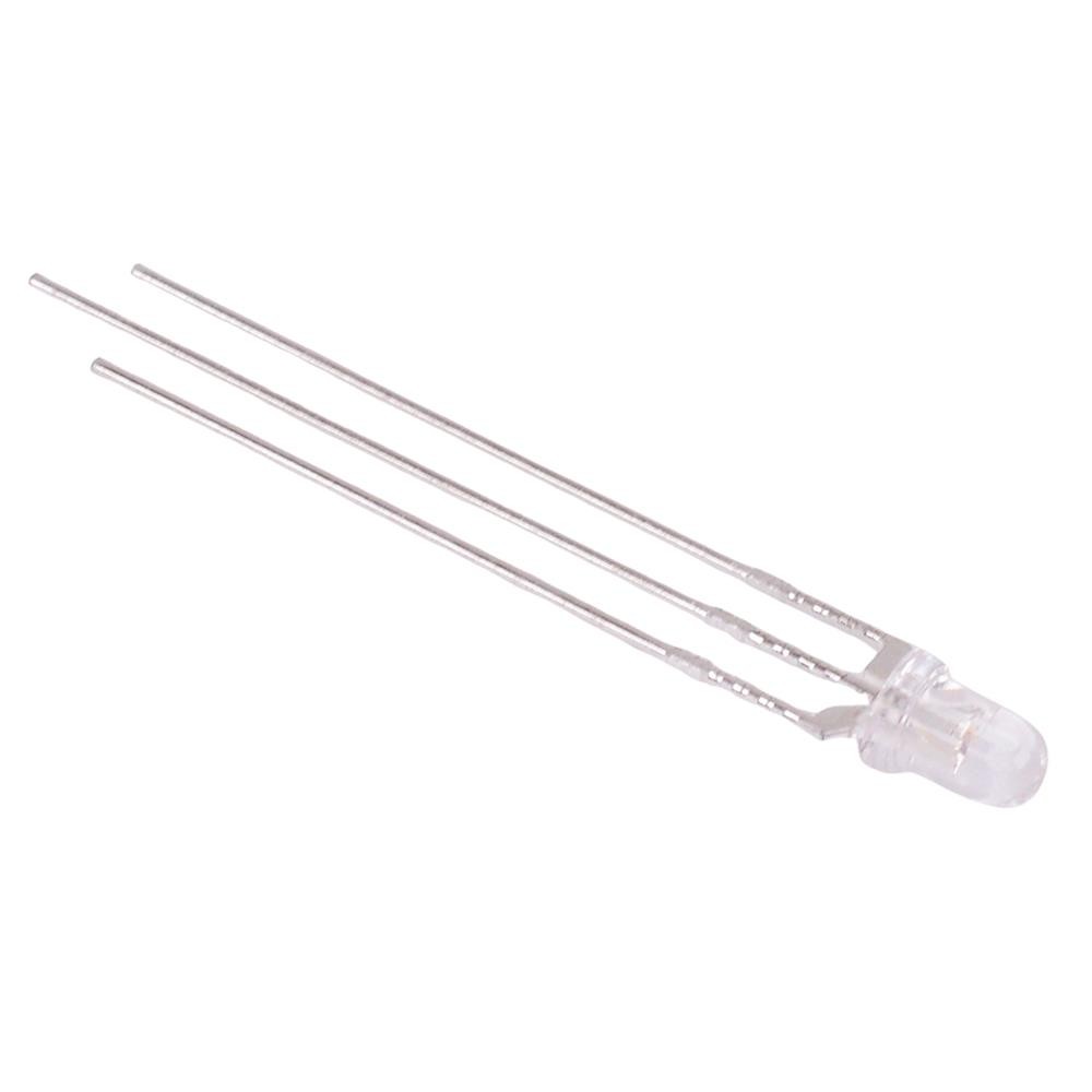 100 x Red / Green 3mm Bi-Colour Water Clear LED 30° Common Cathode