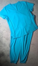 Divine Stretch By jDM Turquoise Ladies Scrubs Set XL