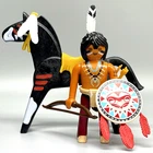 Playmobil Native American Chief Indian Warrior War Horse Male Adult Figure VTG