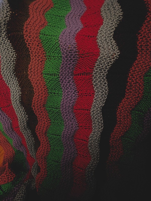 Hand Knit Afghan Lap Blanket, 78 x 60”, Washable, Brand New