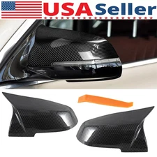 Carbon Fiber Side Mirror Cover Caps L+R for BMW 3 Series F30 F31 F20 320i 328i