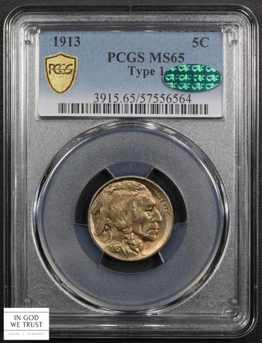 1913 Type 1 Buffalo Nickel 5C PCGS MS 65 CAC