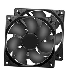 12V DC 120mm 120xCooling Fan 2Pin 2Wire 1600RPM 2-Pack  Durable 2-Pin 120x25mm