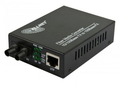 ALLNET ALL-MC107-ST-MM Network Media Converter 100 Mbps Multi-Mode Black ~E~