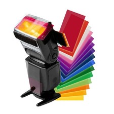 Professional Flash Gel Filter Cards with 12 Color Temperatures for Office Use