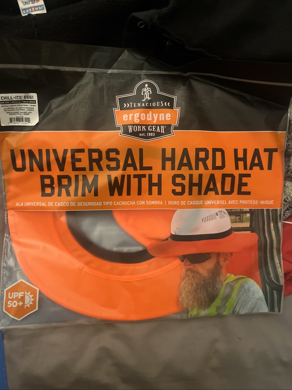 Chill-Its Hard Hat Brim With Shade By Ergodyne 100% Polyester New-Factory Sealed