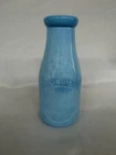 Vintage Blue Milk Glass Bottle 7" One Pint T-153