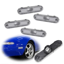 4x Clear Front & Rear Side Marker Light Housings For Mazda Miata MX-5 1990-2005