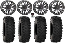 System 3 SB-4 14" Wheels Black (6+1) 32" ATX470 Tires Polaris Ranger XP 9/1K