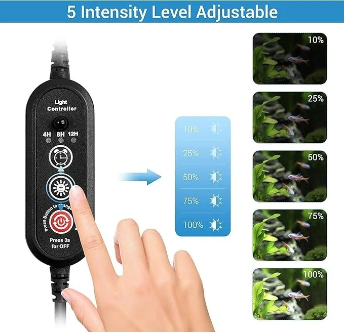 36 LED Remote Control Aquarium Light - Color Changing Bubble Light, Waterproof - Image 3 of 4