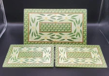 Old World Rectangular Glass Trivet Cutting set Of 3 from Temptations by Tara 3