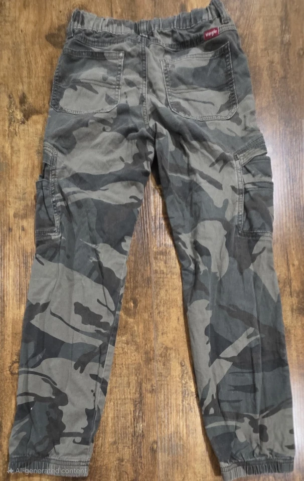 Брюки для бега грузовые тонкие камуфляжные Wrangler для мальчиков размер 12 регулируемая талия - Изображение 3 из 4