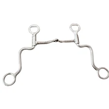 "S" Shank Western Show Bit Broken 4 3/4" Mouth Silver