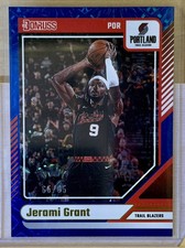 2024-25 Panini Donruss Jerami Grant #189 International Blue Fireworks /85