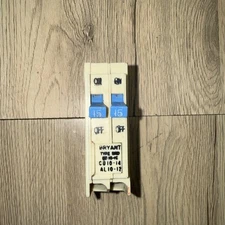 Bryant Westinghouse BD15-15 Type BRD BD1515 Tandem Twin 1 Pole 15 A Breaker