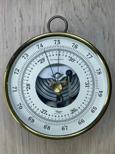 VINTAGE BRASS TAYLOR COMPENSATED BAROMETER ROCHESTER, NY