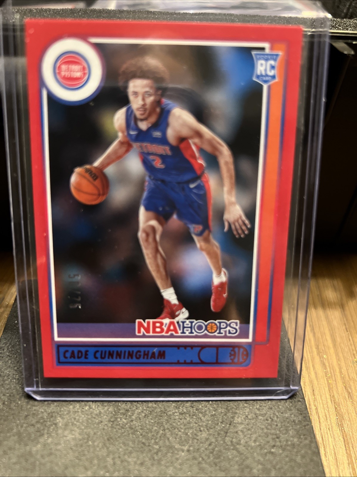 2021 Panini NBA Hoops RC #201 CADE CUNNINGHAM RED /75