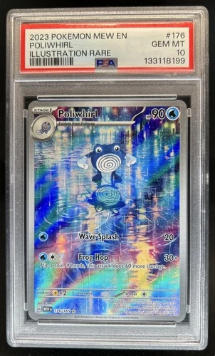 2023 Pokemon SV 151 Poliwhirl Illustration Rare #176/165 PSA 10 GEM MINT