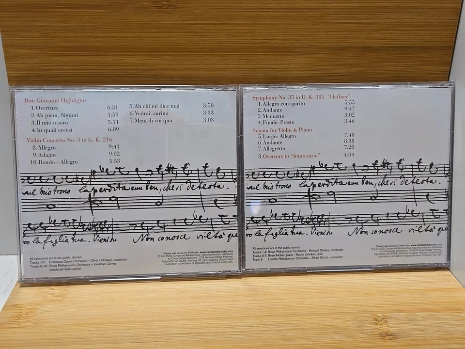 MOZART The Greatest Hits  (10 Disc CD Set) 2003 Compedia Media Group  - Image 4 of 4