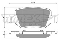 Tomex Brakes BremsbelÄGe Bremsbelagsatz Hinten MERCEDES-BENZ A-KLASSE B-KLASSE