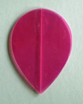 Amerithon Dart Flights-  Translucent Hot Pink Teardrop Shape - One Set