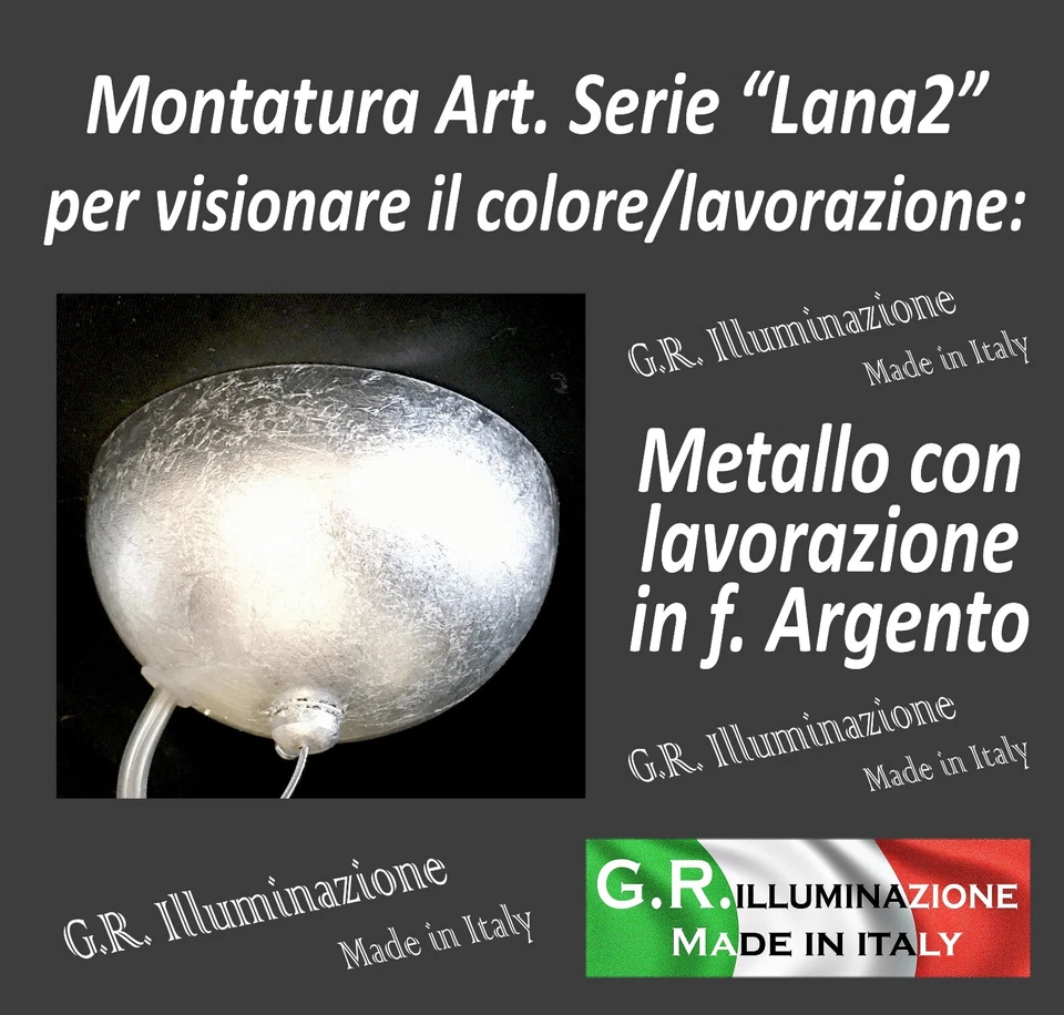 LAMPADARIO MODERNO 1 L. VETRO FUME' ARGENTO Ø50 SOSPENSIONE SALA DA PRANZO Lana2 - Immagine 3 di 4