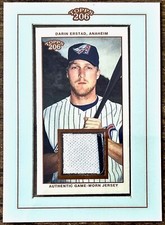 2002 Topps 206 Anaheim Angels, Mini Frame Worn Jersey Darin Erstad # TR-DE