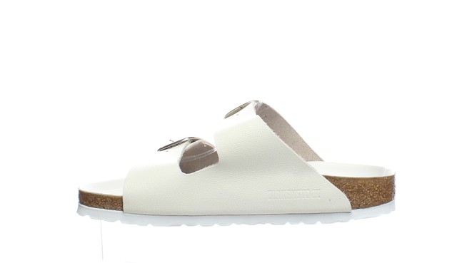 Birkenstock Womens Arizona Big Buckle White Leather Sandals EUR 38 (narrow) for sale online | eBay