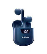 Brookstone Color Link True Wireless Bluetooth Earbuds Navy NEW