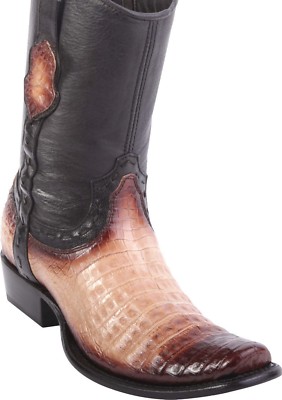 King Exotic ORYX Caiman Crocodile Belly Western Boot Side Zipper EE+ 479B8215