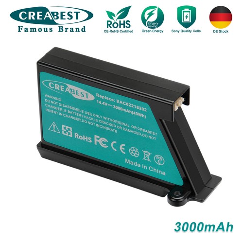 3.0ah 14.4v batteria Li-ion per Hom-Bot LG vr6270lvm VR 6270 LVMB vr6340lv  eac62218202 | eBay