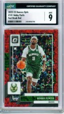 2022 Donruss Optic "Fast Break Red" #101 BOBBY PORTIS Milwaukee Bucks /75  CGC 9