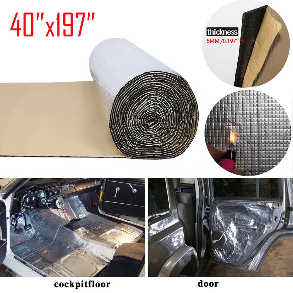 200x 40 Thermal Sound Deadener Car Heat Shield Insulation Noise Reduce Mat