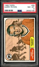 1968-69 TOPPS NHL Hockey #99 Garry Peters PSA 8 NM-MINT Philadelphia Flyers Card