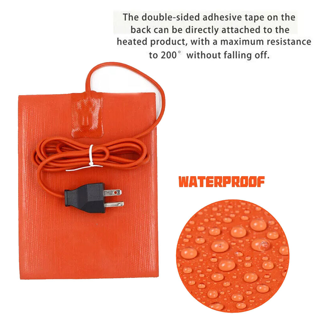 4X 120W 120V Car Engine Oil Pan Sump Tank Heater Plate Plug Silicone Heating Pad