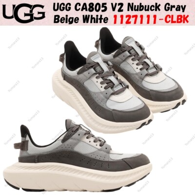 UGG CA805 V2 Nubuck Gray Beige White 1127111-CLBK Men's Size | eBay