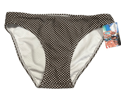 Hapari XS Brown White Polka Dot Classic Bikini Swim Bottoms UPF 50+ NWT Beach