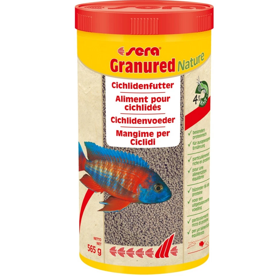 3 Liter sera Granured Nature Fischfutter - farbverstärkende Granulat Cichliden - Bild 2 von 2