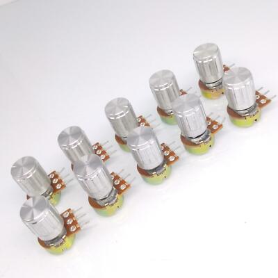 US Stock 10 Units 10K B10K OHM Linear Taper Rotary Potentiometer POT ...