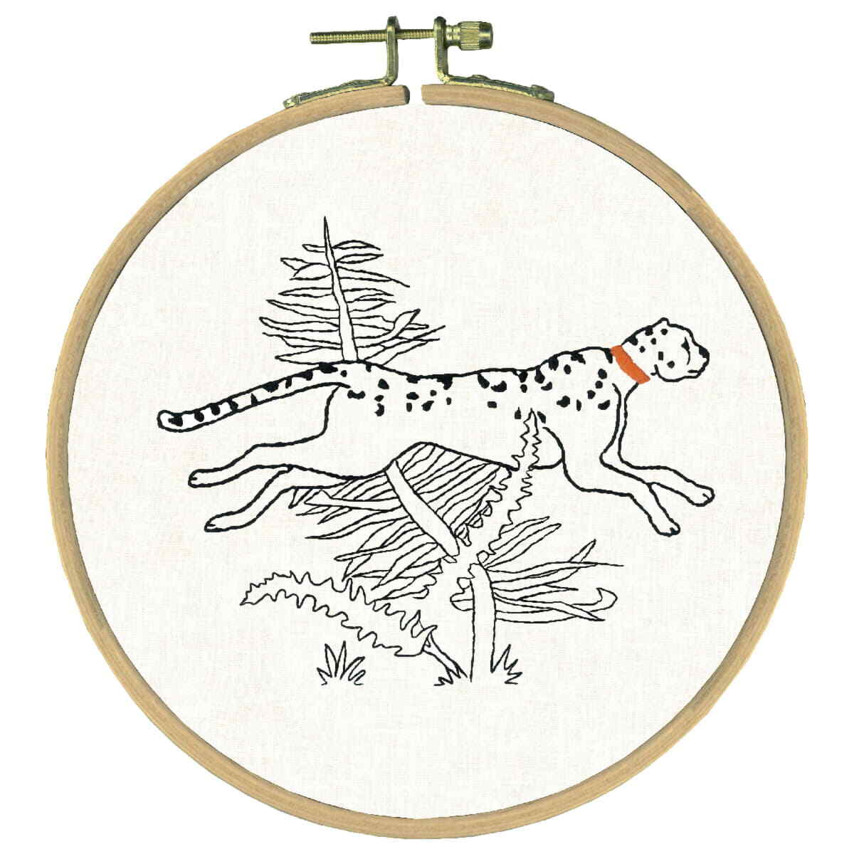 Le Bonheur des Dames stamped freestyle stitch kit ""The Race Of The Cheetah Print