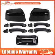 12x Door Mirror Tailgate Door Handle Covers Gloss Black For 15+ Colorado/CANYON