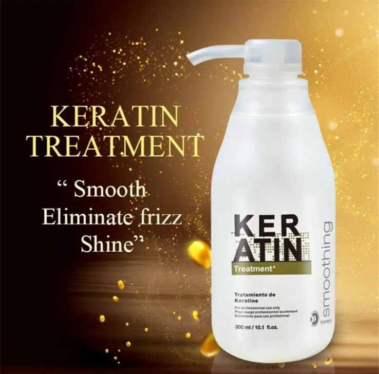 300ml 8% Curly Hair Care Keratin Straightener 100ml Purifying Shampoo Treatment