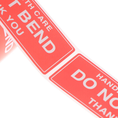 Autocollants Fragiles, 1 Rouleau De 1 000 étiquettes, Autocollant D' Avertissement Fragile Rouge, étiquette D'avertissement « Handle With Care Thank You » Pour Colis Et Boîtes (FRAGILE-90 X 50 Mm