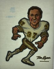 Original Vintage 1981 Tom Myers NFL New Orleans Saints Football Iron On Transfer