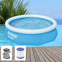 Bestway Fast Set 305X76Cm Pool Mit Filterpumpe Gartenpool Schwimmbecken 57270