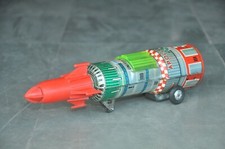 Vintage S.H Mark Litho Friction United States Apollo-1000 Rocket Tin Toy, Japan