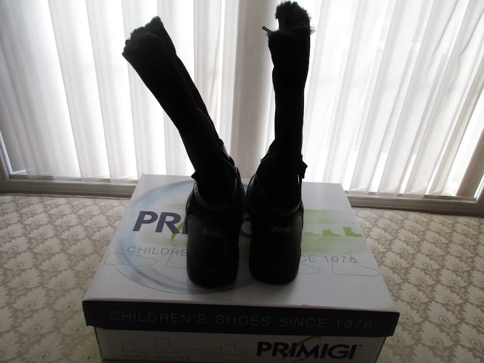 Primigi Niños Niñas Chic Media Pantorrilla Negro Napa Falta/Estafa/Nero Botas de Piel Sintética, EE. UU. 6 Foto 3 de 4