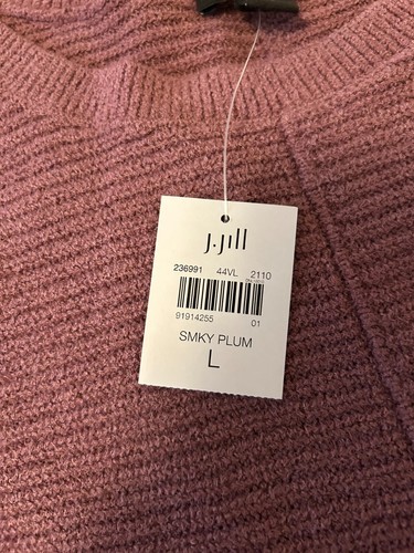 NWT J. Jill Women’s Pullover Sweater, Smokey Plum, Loose Fit, Size L - Imagen 3 de 3