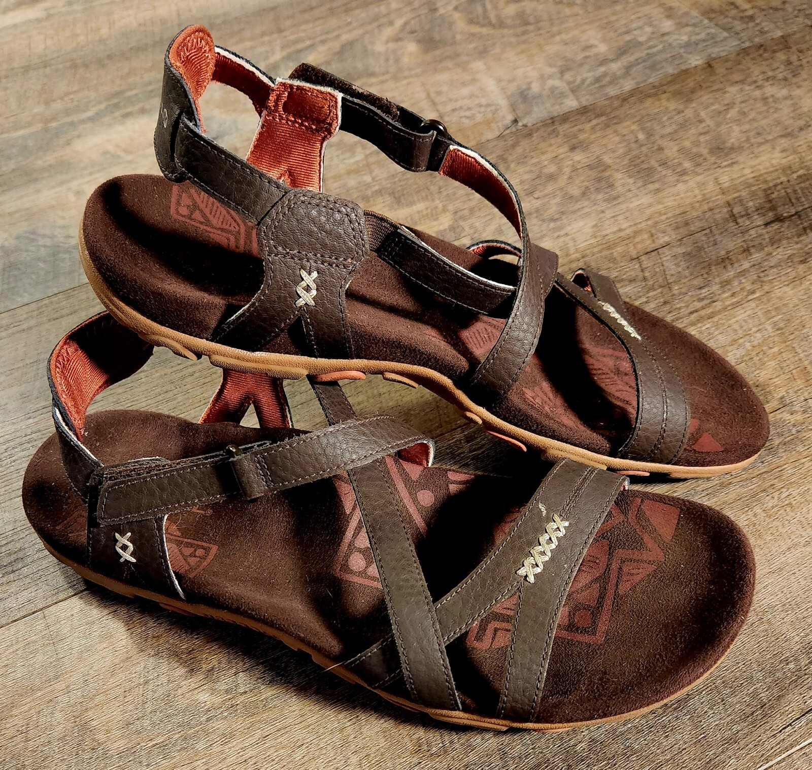 Sandali sportivi Merrell da donna taglia 10 pelle rosa senza sabbia cinturino cacao corallo